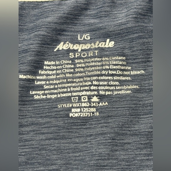 Aeropostale Sport: Women’s V-Neck Short Sleeve Shirt- Size Large - Picture 4 of 5